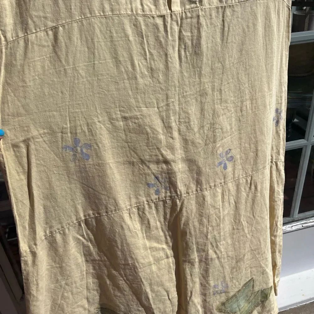 Blue Fish Hand Painted Linen Dress - Picture 14 of 14